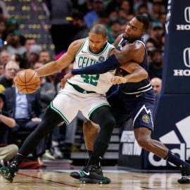 al horford posting up Paul Millsap