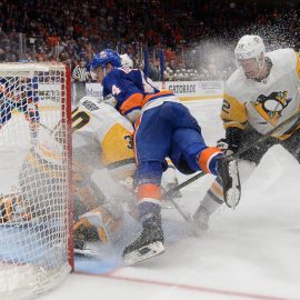 NHL: Stanley Cup Playoffs-Pittsburgh Penguins at New York Islanders