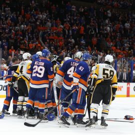 NHL: Stanley Cup Playoffs-Pittsburgh Penguins at New York Islanders