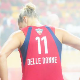 Elena Delle Donne back hands on hips