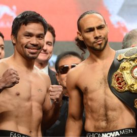 Boxing: Pacquiao vs Thurman-Weigh Ins