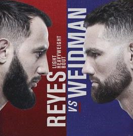 ufc on espn reyes vs weidman fight card