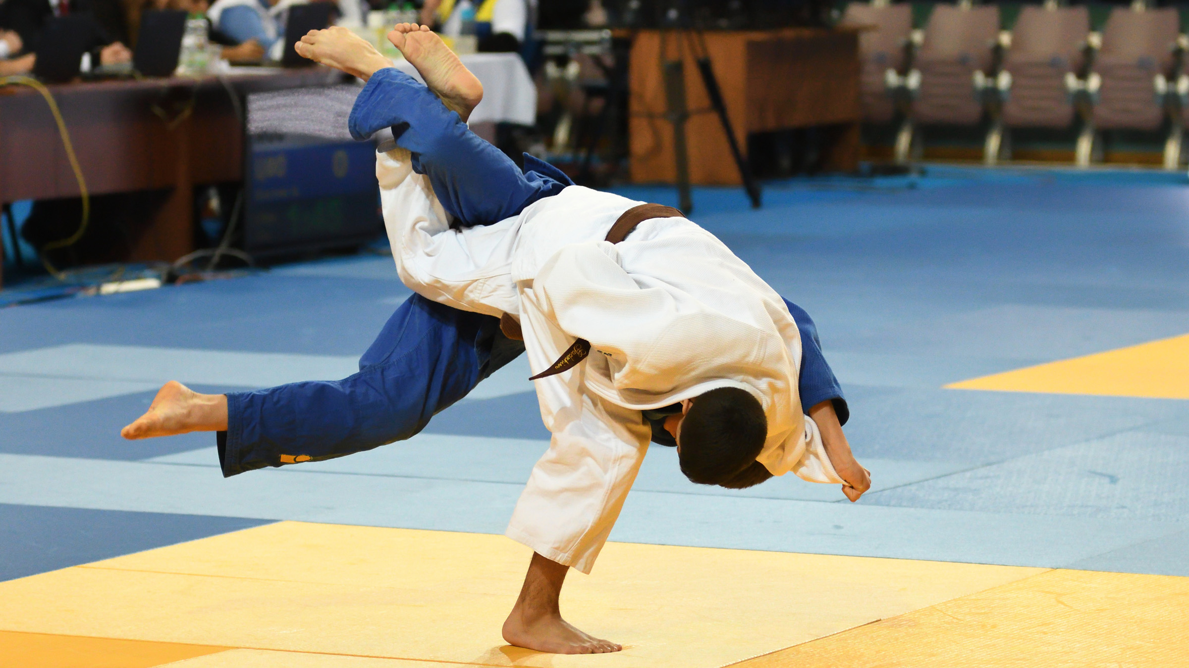 Orenburg, Russia - 21 October 2016: Boys compete in Judo