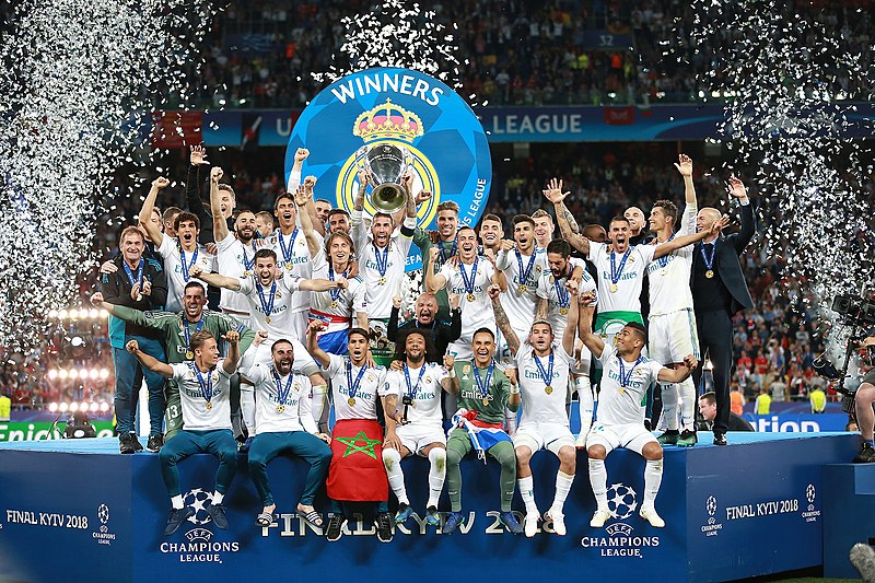 Real Madrid trophy celebration