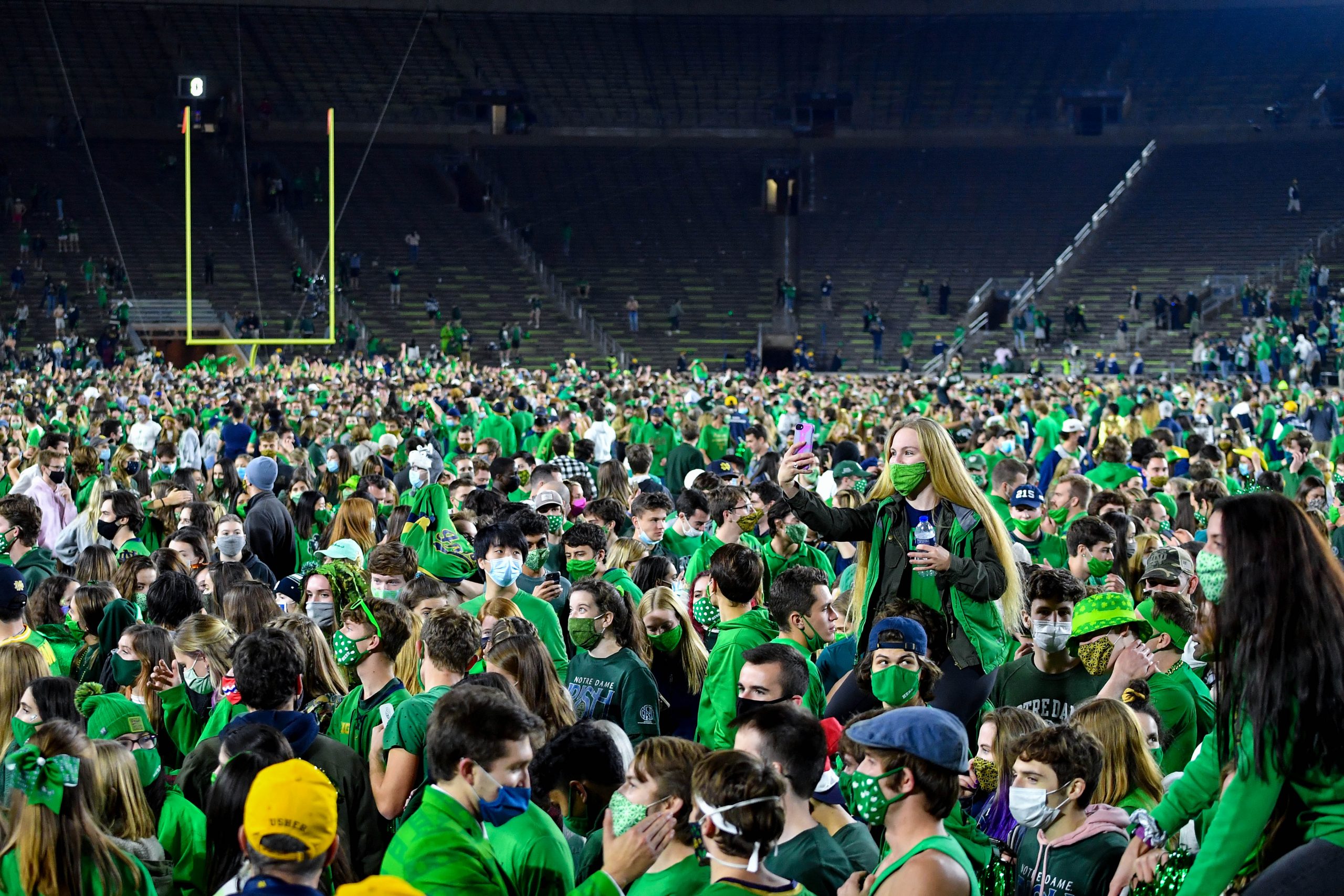 Could Notre Dame be sanctioned for fans storming field after win? The