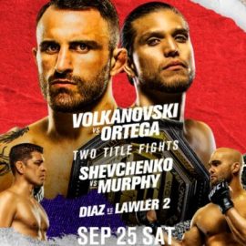 UFC 266: Volkanovski vs Ortega Results