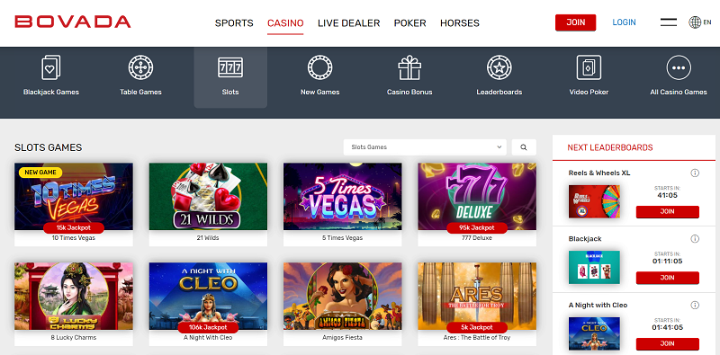 Bovada - Crypto friendly real money casino in Georgia with a big reputation