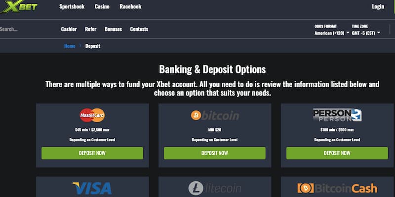 xbet deposit options