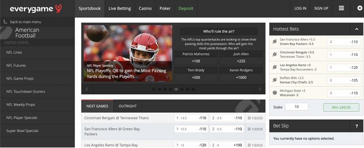 Get Super Bowl Odds from EveryGame