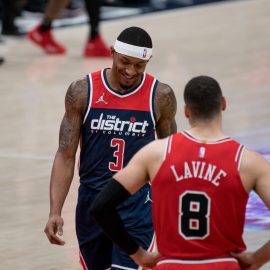 Bradley Beal and Zach Lavine Chatting On Court from Washington Wizards vs. Chicago Bulls - Billy Sabatini - All-Pro Reels