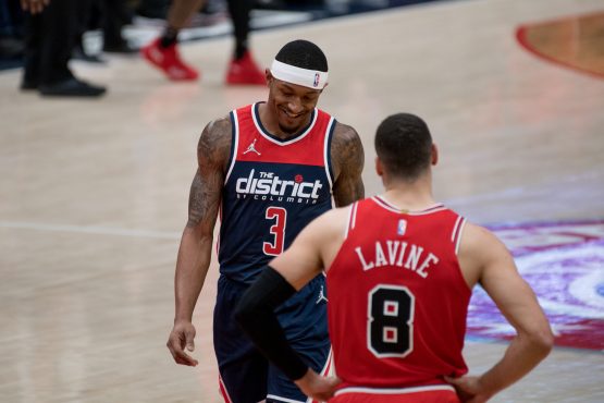 Bradley Beal and Zach Lavine Chatting On Court from Washington Wizards vs. Chicago Bulls - Billy Sabatini - All-Pro Reels