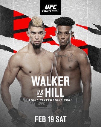 UFC Fight Night: Walker vs Hill Fight Card