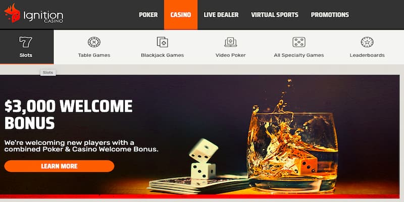 Ignition - Perfect gambling site for betting big and winning big