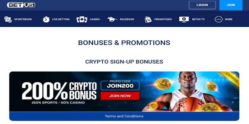 BetUS Nascar crypto bonus