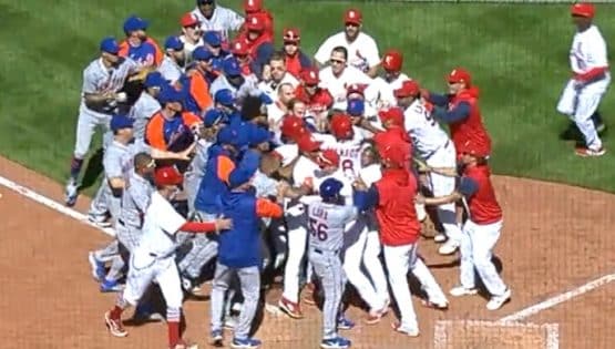 Mets Cardinals Fight