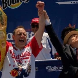 Nathan's Hot Dog Eating Contest 2022- Joey Chestnut has a 97% Chance to Win
