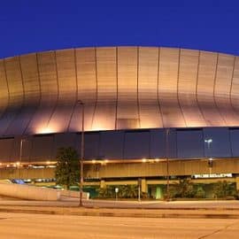 Superdome at night