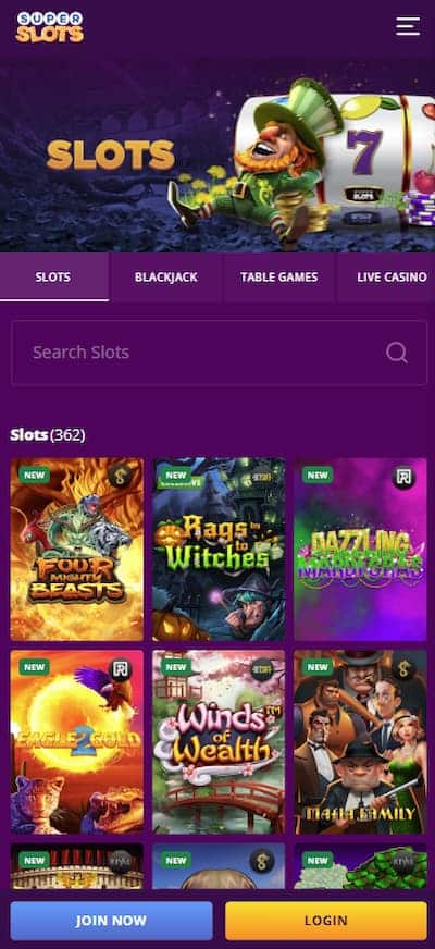 Super Slots Mobile - One of the best casino apps that pay real money