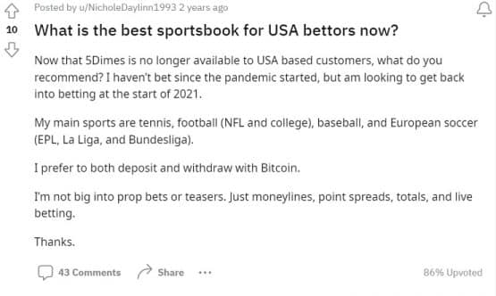 Best Sportsbook Thread Reddit