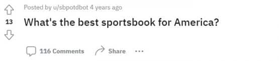 Reddit Sportsbook Best