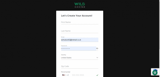 Wild Casino Create Account