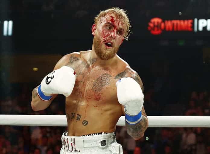 Jake Paul Boxing Bloody Face
