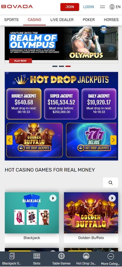 Real money casino apps - Bovada Casino