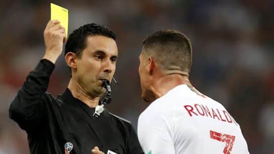 yellow card ronaldo