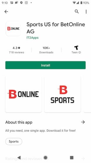 BetOnline Sports Betting App