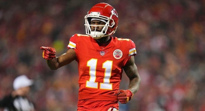 Marques Valdes-Scantling of the Kansas City Chiefs.