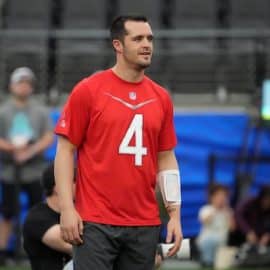 AFC quarterback Derek Carr of the Las Vegas Raiders in the Pro Bowl.