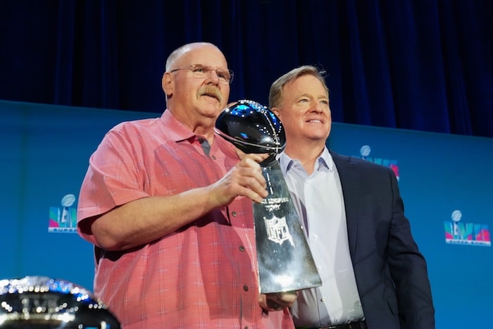 Andy Reid at the Super Bowl LVII Press Conference.