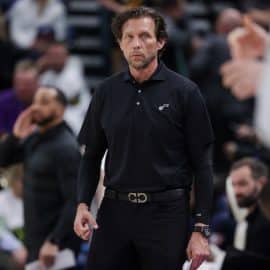 Quin Snyder on the sidelines as a head coach.