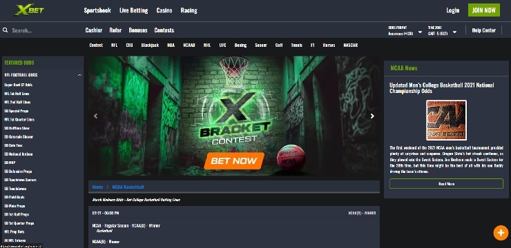 XBet is a leading March Madness betting website