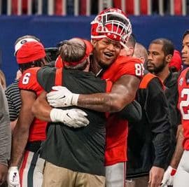 Kirby Smart and Jalen Carter