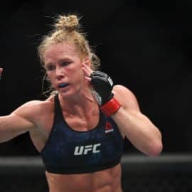 Holly Holm throws a punch.
