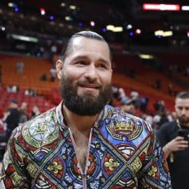 American MMA fighter Jorge Masvidal stands and stares.