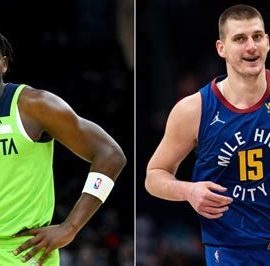 Nikola Jokic and Anthony Edwards