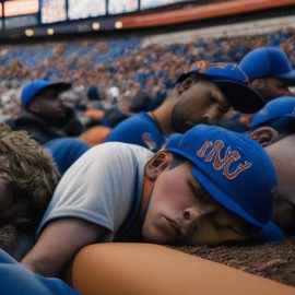 Mets Fans asleep AI