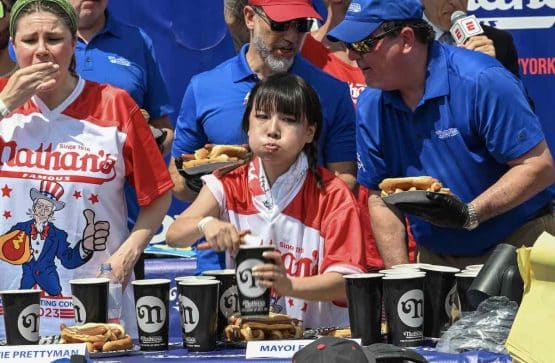 Who Is Mayoi Ebihara? Japanese YouTuber Nearly Stuns Miki Sudo At 2023 Nathan’s Hot Dog Eating Contest