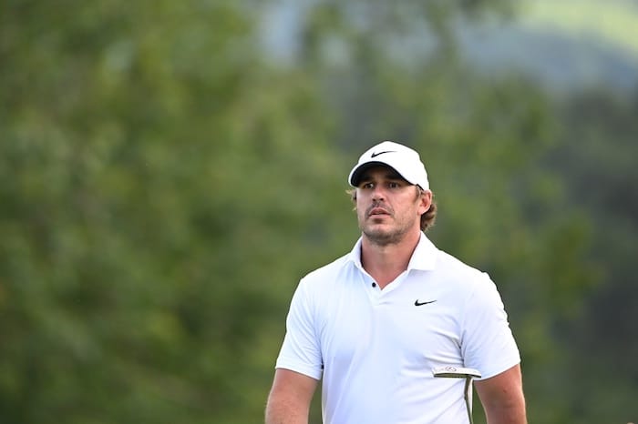 Brooks Koepka on the 17th hole during the first round of the LIV Golf event