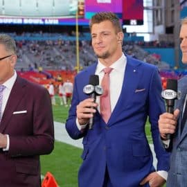 FOX Sports personalities Howie Long, Rob Gronkowski, and Greg Olsen