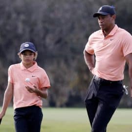 Tiger Woods Caddies As Son Charlie Qualifies For National Championship