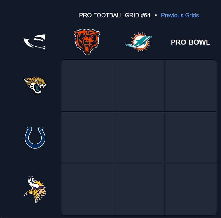 NFL Grid - Play NFL Grid On IMMACULATE GRID