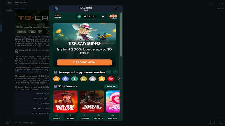 TG Casino Bitcoin slots casino
