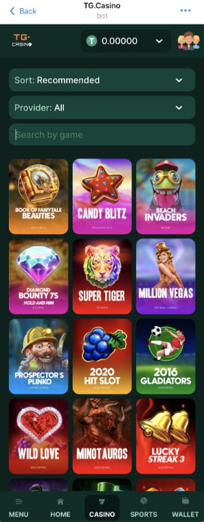 TG Casino app
