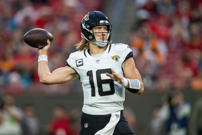 Jacksonville Jaguars quarterback Trevor Lawrence (16)