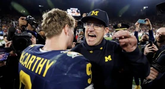 Bob Myers Has Already Reached Out To Michigan Football Coach Jim Harbaugh