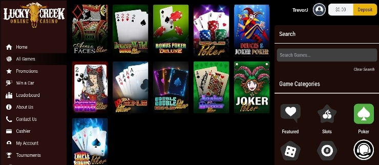 Poker Lucky Creek Casino Review