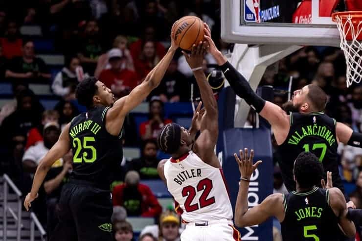 Miami Heat fight to finish to hold of New Orleans Pelicans